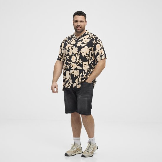 North Latitude Shirt Cuba Short Sleeve Navy - Skjortor - Stora skjortor - 2XL-8XL