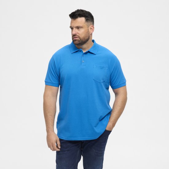North Latitude Polo Short Sleeve Blue - Pikétröjor - Stora pikétröjor - 2XL-8XL