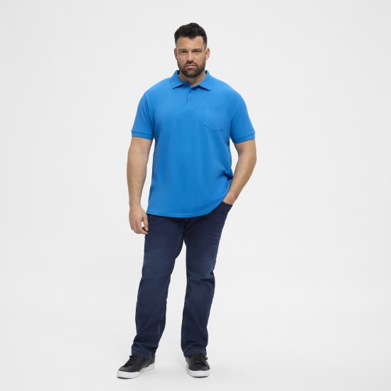 North Latitude Polo Short Sleeve Blue - Pikétröjor - Stora pikétröjor - 2XL-8XL