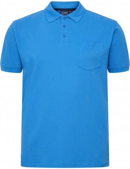 North Latitude Polo Short Sleeve Blue - Pikétröjor - Stora pikétröjor - 2XL-8XL