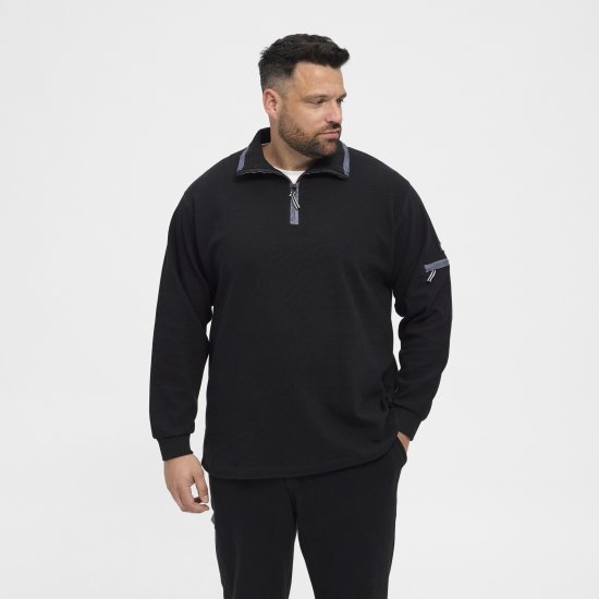 North Latitude Sweatshirt Ottoman Black - Tröjor & hoodies - Stora hoodies & tröjor - 2XL-14XL