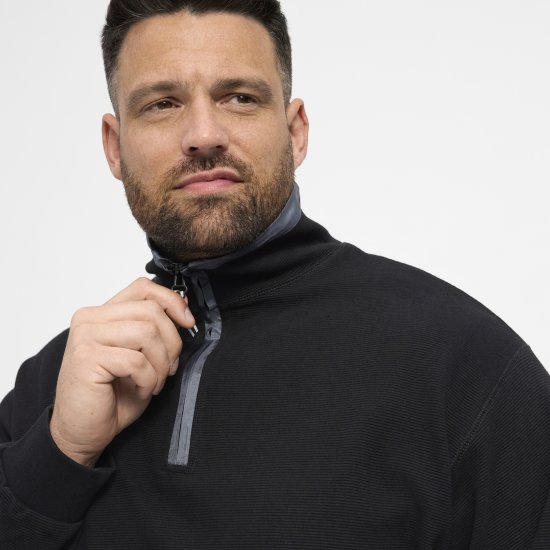 North Latitude Sweatshirt Ottoman Black - Tröjor & hoodies - Stora hoodies & tröjor - 2XL-14XL