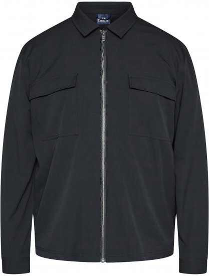 North Latitude 61106 Overshirt med Dragkedja i Kostymstil Svart - Jackor - Stora jackor - 2XL-12XL
