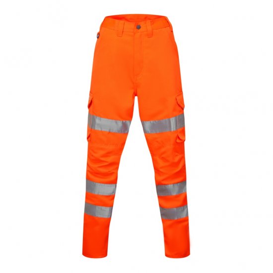 Leo Pennymoor EcoViz Women's Poly/Cotton Cargo Trousers Orange - Arbetskläder - 