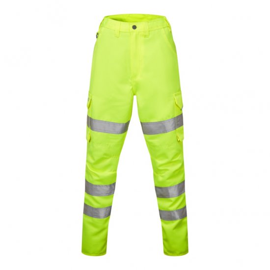 Leo Pennymoor EcoViz Women's Poly/Cotton Cargo Trousers Yellow - Arbetskläder - 