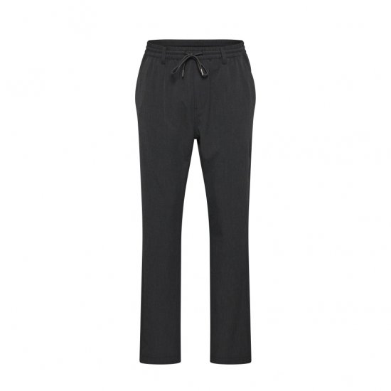 North Latitude Dress Pants Elastic Waist Dark Grey Melange - Herrbyxor i stora storlekar - Herrbyxor i stora storlekar
