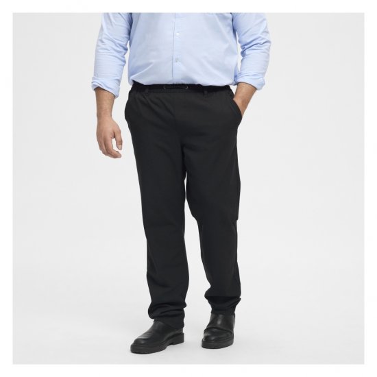 North Latitude Dress Pants Elastic Waist Black - Herrbyxor i stora storlekar - Herrbyxor i stora storlekar