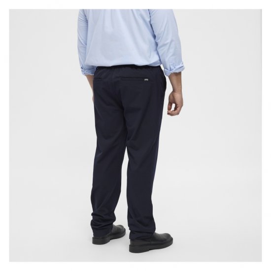 North Latitude Dress Pants Elastic Waist Navy Blue - Herrbyxor i stora storlekar - Herrbyxor i stora storlekar