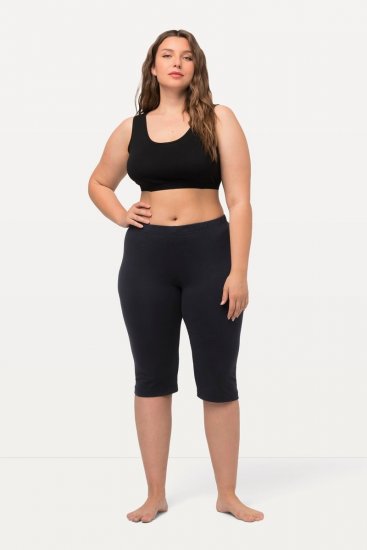 Ulla Popken Stretch Knit Bike Shorts Blue - Ulla Popken - Ulla Popken – tysk plus size-mode