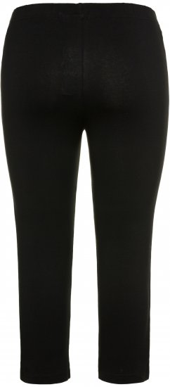 Ulla Popken Basic Stretch Knit Capris Black - Jeans & Byxor i Stora Storlekar – Plus Size - 