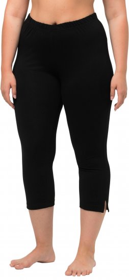 Ulla Popken Basic Stretch Knit Capris Black - Jeans & Byxor i Stora Storlekar – Plus Size - 