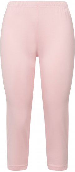 Ulla Popken Basic Stretch Knit Capris Pink - Jeans & Byxor i Stora Storlekar – Plus Size - 