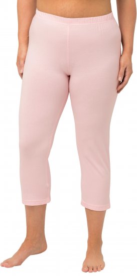 Ulla Popken Basic Stretch Knit Capris Pink - Jeans & Byxor i Stora Storlekar – Plus Size - 