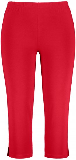 Ulla Popken Basic Stretch Knit Capris Red - Jeans & Byxor i Stora Storlekar – Plus Size - 