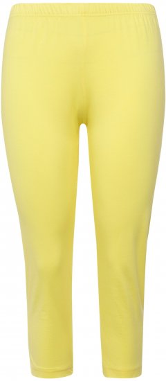 Ulla Popken Basic Stretch Knit Capris Yellow - Jeans & Byxor i Stora Storlekar – Plus Size - 