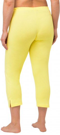 Ulla Popken Basic Stretch Knit Capris Yellow - Jeans & Byxor i Stora Storlekar – Plus Size - 
