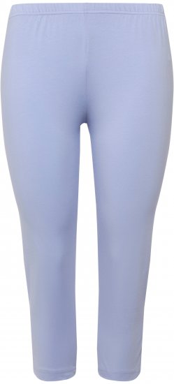 Ulla Popken Basic Stretch Knit Capris Blue - Jeans & Byxor i Stora Storlekar – Plus Size - 