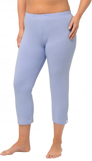Ulla Popken Basic Stretch Knit Capris Blue - Jeans & Byxor i Stora Storlekar – Plus Size - 