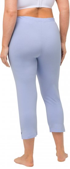 Ulla Popken Basic Stretch Knit Capris Blue - Jeans & Byxor i Stora Storlekar – Plus Size - 