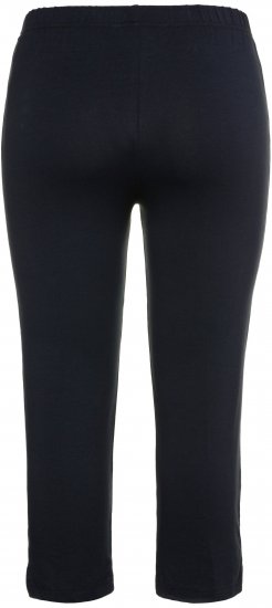 Ulla Popken Basic Stretch Knit Capris Navy - Jeans & Byxor i Stora Storlekar – Plus Size - 