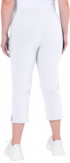 Ulla Popken Stretch Basic Bengaline Capri Pants Snow White - Jeans & Byxor i Stora Storlekar – Plus Size - 