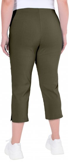 Ulla Popken Stretch Basic Bengaline Capri Pants Forest Forest Green - Jeans & Byxor i Stora Storlekar – Plus Size - 