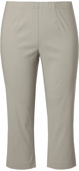 Ulla Popken Stretch Basic Bengaline Capri Pants Grey - Jeans & Byxor i Stora Storlekar – Plus Size - 
