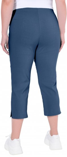Ulla Popken Stretch Basic Bengaline Capri Pants Denim Blue - Jeans & Byxor i Stora Storlekar – Plus Size - 