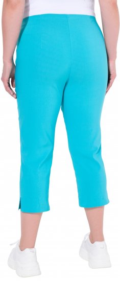 Ulla Popken Stretch Basic Bengaline Capri Pants Deep Aqua - Jeans & Byxor i Stora Storlekar – Plus Size - 