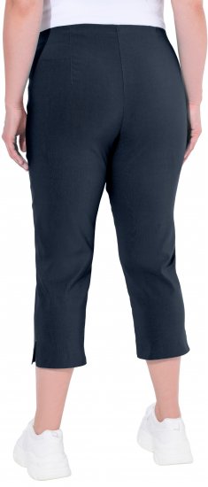 Ulla Popken Stretch Basic Bengaline Capri Pants Navy Blue - Jeans & Byxor i Stora Storlekar – Plus Size - 