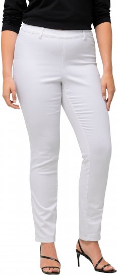 Ulla Popken Sienna Stretch Twill Jeggings Snow White - Jeans & Byxor i Stora Storlekar – Plus Size - 