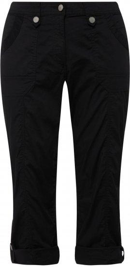 Ulla Popken Roll Tab Hem Stretch Cargo Pants Black - Jeans & Byxor i Stora Storlekar – Plus Size - 