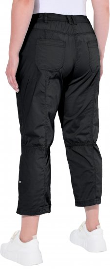 Ulla Popken Roll Tab Hem Stretch Cargo Pants Black - Jeans & Byxor i Stora Storlekar – Plus Size - 
