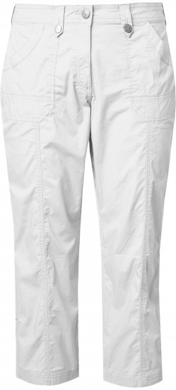 Ulla Popken Roll Tab Hem Stretch Cargo Pants White - Jeans & Byxor i Stora Storlekar – Plus Size - 