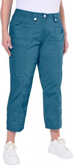Ulla Popken Roll Tab Hem Stretch Cargo Pants Blue - Jeans & Byxor i Stora Storlekar – Plus Size - 