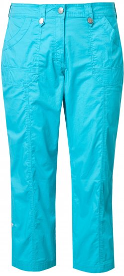 Ulla Popken Roll Tab Hem Stretch Cargo Pants Deep Aqua - Jeans & Byxor i Stora Storlekar – Plus Size - 