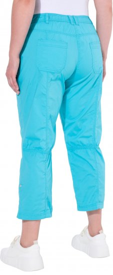 Ulla Popken Roll Tab Hem Stretch Cargo Pants Deep Aqua - Jeans & Byxor i Stora Storlekar – Plus Size - 