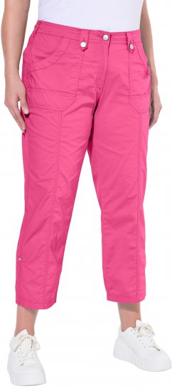 Ulla Popken Roll Tab Hem Stretch Cargo Pants Pink - Jeans & Byxor i Stora Storlekar – Plus Size - 
