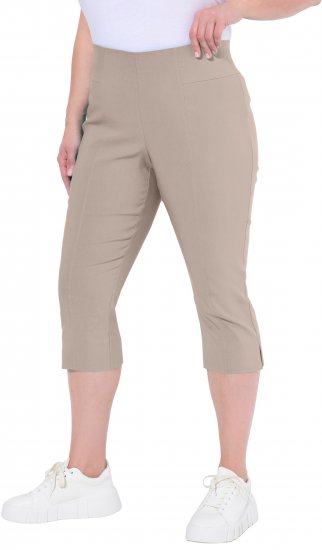Ulla Popken Bengaline Elastic Waist Stretch Capri Pants Orange - Jeans & Byxor i Stora Storlekar – Plus Size - 