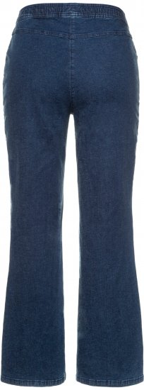 Ulla Popken Wide Leg Elastic Waist Mary Fit Marlene Stretch Jeans Denim Blue - Jeans & Byxor i Stora Storlekar – Plus Size - 