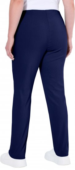 Ulla Popken Bengaline Slim Leg Sienna Fit Elastic Waist Pants Blue - Jeans & Byxor i Stora Storlekar – Plus Size - 