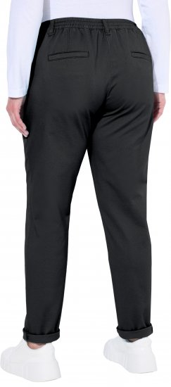Ulla Popken Chino Elastic Waist Stretch Cotton Pants Black - Jeans & Byxor i Stora Storlekar – Plus Size - 