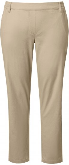 Ulla Popken Chino Elastic Waist Stretch Cotton Pants Brown - Jeans & Byxor i Stora Storlekar – Plus Size - 