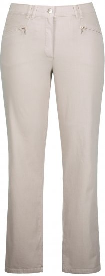 Ulla Popken Summer Pants Mony Beige - Jeans & Byxor i Stora Storlekar – Plus Size - 