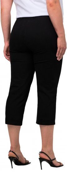 Ulla Popken Mony Stretch Capri Pants Black - Jeans & Byxor i Stora Storlekar – Plus Size - 