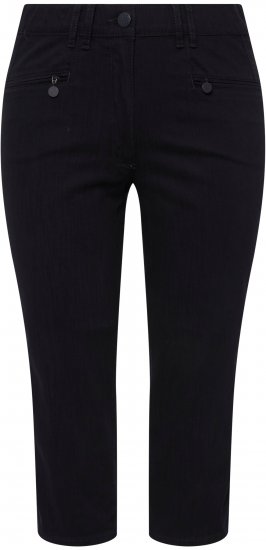 Ulla Popken Mony Stretch Capri Pants Navy - Jeans & Byxor i Stora Storlekar – Plus Size - 
