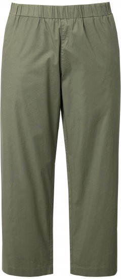 Ulla Popken Wide Leg Ruby Fit Stretch Chino Pants Green - Jeans & Byxor i Stora Storlekar – Plus Size - 