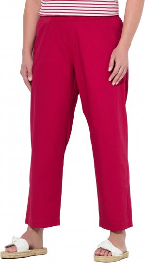 Ulla Popken Wide Leg Ruby Fit Stretch Chino Pants Salsa - Jeans & Byxor i Stora Storlekar – Plus Size - 