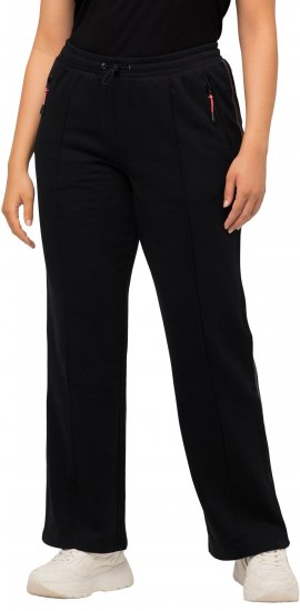 Ulla Popken Holo Detail Sweatpants Black - Jeans & Byxor i Stora Storlekar – Plus Size - 