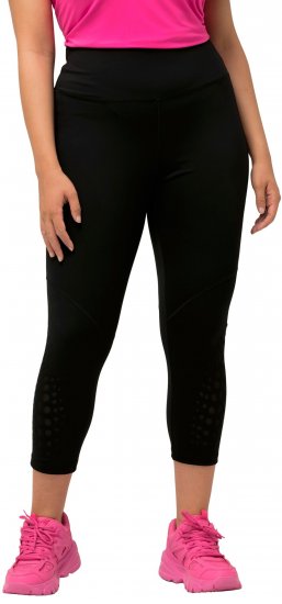 Ulla Popken Quick Dry Sport Crop Leggings Black - Jeans & Byxor i Stora Storlekar – Plus Size - 